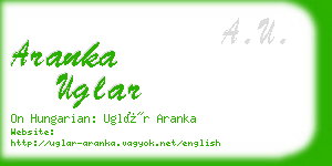 aranka uglar business card